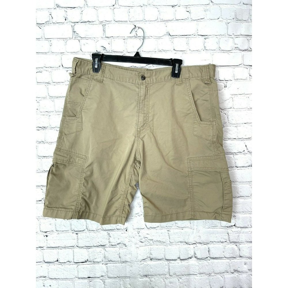 Carhartt Men’s Size 38 Relaxed Force Ripstop Cargo Shorts Relaxed Fit Beige
